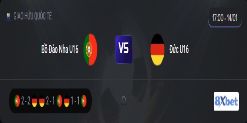 Xem trực tiếp Bồ Đào Nha U16 vs Đức U16 vào lúc 17:00, ngày 14/01/2026